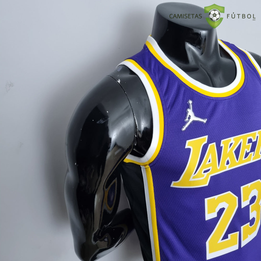Camiseta Los Angeles Lakers 21-22 - Lebron James 23 Púrpura Amarilla Nba