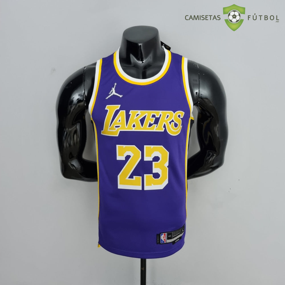 Camiseta Los Angeles Lakers 21-22 - Lebron James 23 Púrpura Amarilla Nba