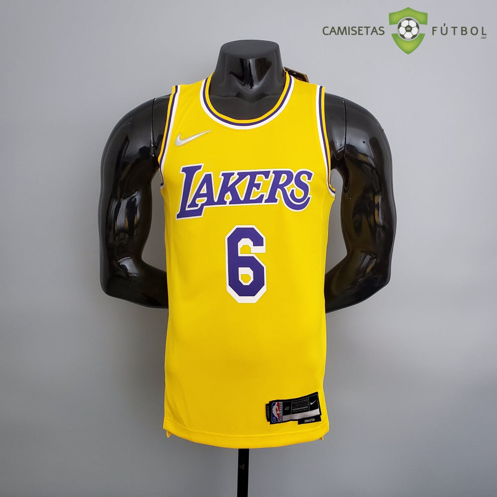 Camiseta Los Angeles Lakers 21-22 - Lebron James 6 Amarilla Nba