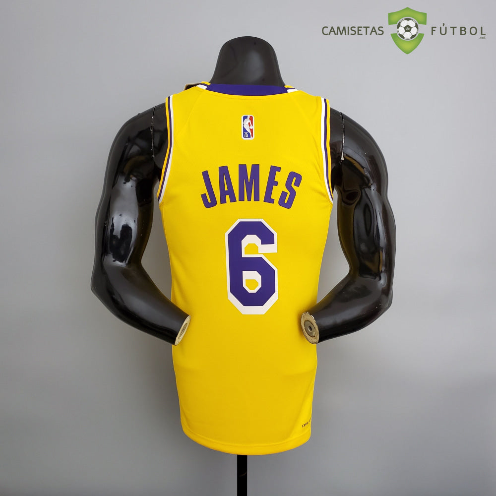 Camiseta Los Angeles Lakers 21-22 - Lebron James 6 Amarilla Nba
