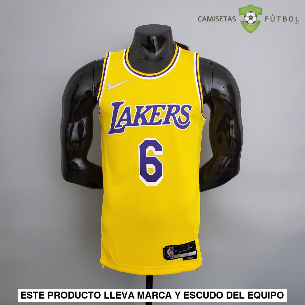 Camiseta Los Angeles Lakers 21-22 - Lebron James 6 Amarilla Nba