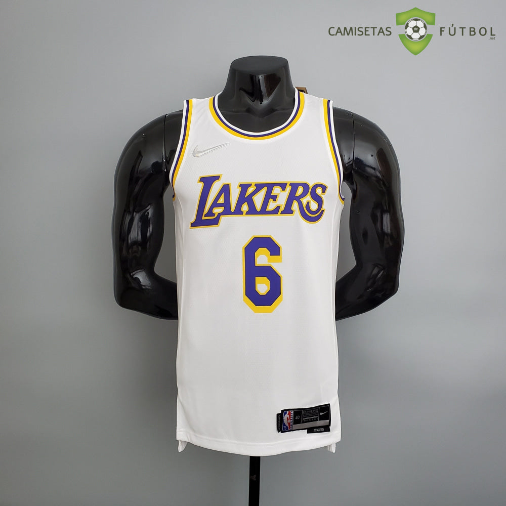 Camiseta Los Angeles Lakers 21-22 - Lebron James 6 Blanco Nba