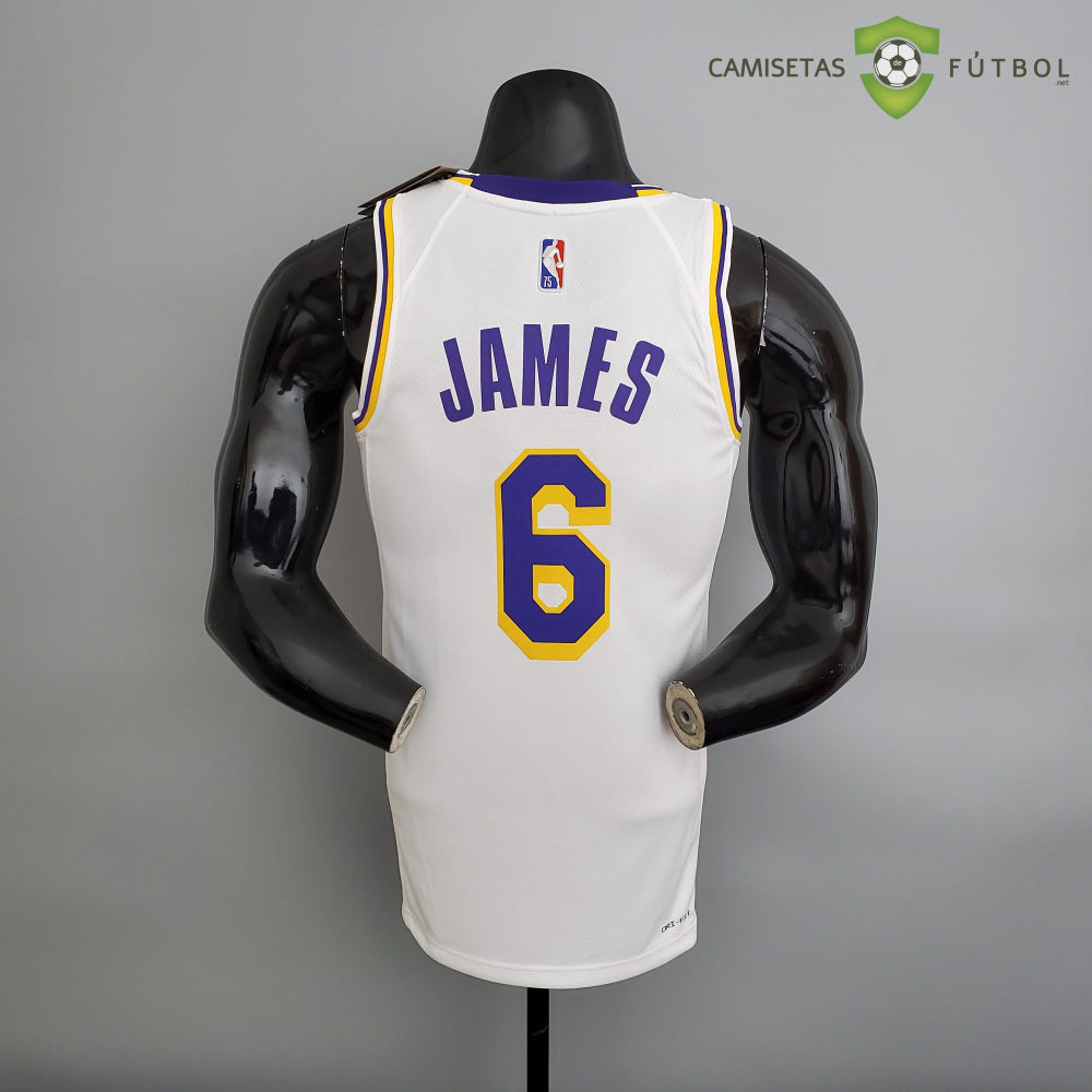 Camiseta Los Angeles Lakers 21-22 - Lebron James 6 Blanco Nba