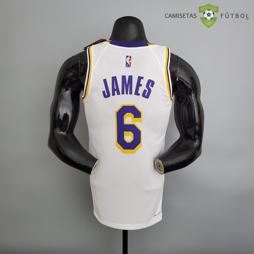 Camiseta Los Angeles Lakers 21-22 - Lebron James 6 Blanco Nba