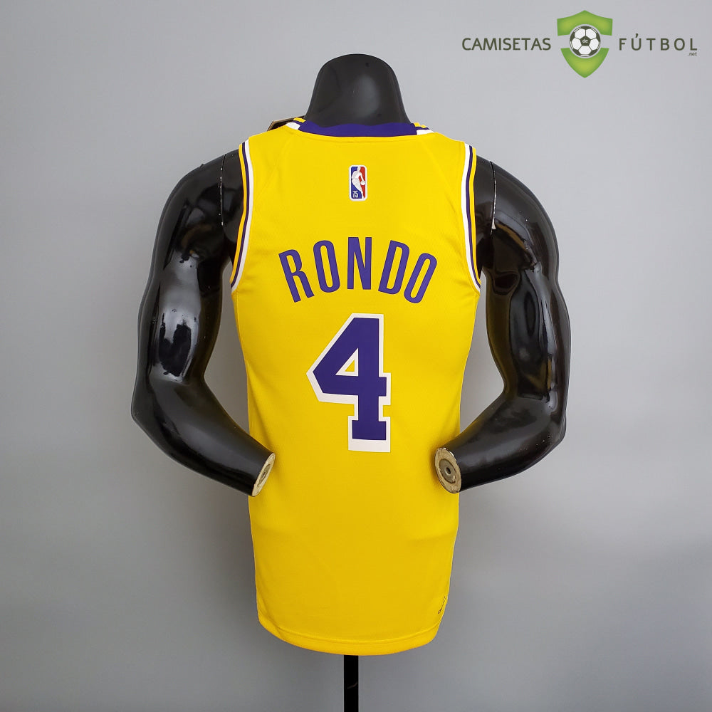 Camiseta Los Angeles Lakers 21-22 - Rajon Rondo 4 Amarilla Nba