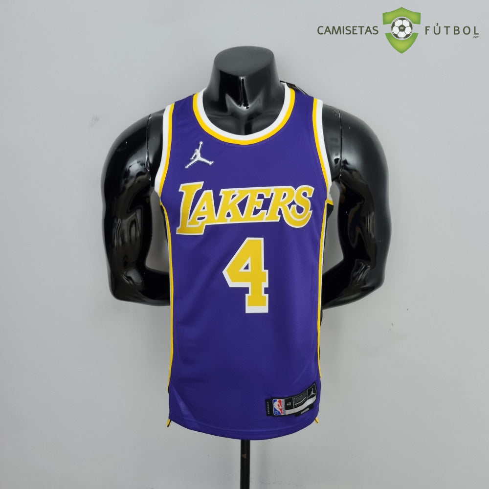 Camiseta Los Angeles Lakers 21-22 - Rajon Rondo 4 Púrpura Amarilla Nba