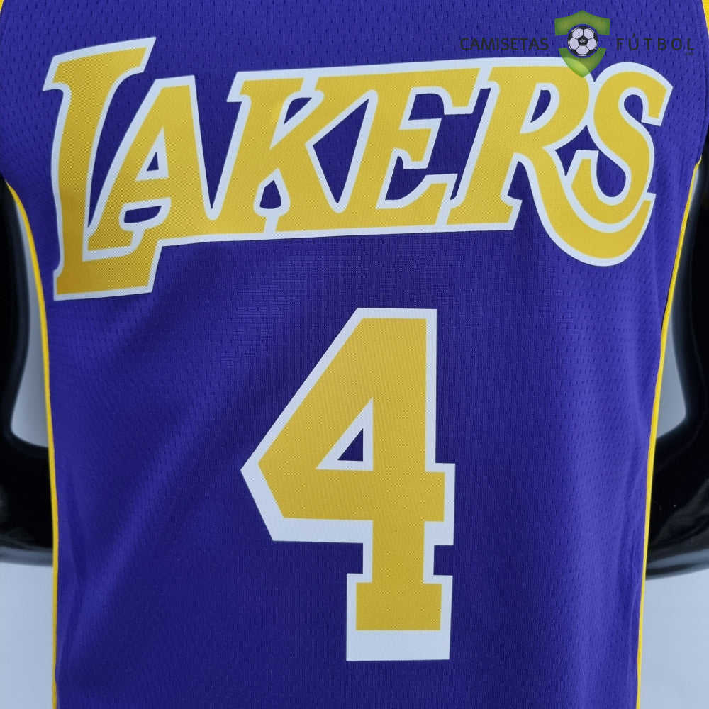 Camiseta Los Angeles Lakers 21-22 - Rajon Rondo 4 Púrpura Amarilla Nba