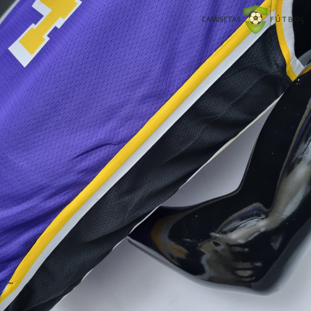 Camiseta Los Angeles Lakers 21-22 - Rajon Rondo 4 Púrpura Amarilla Nba