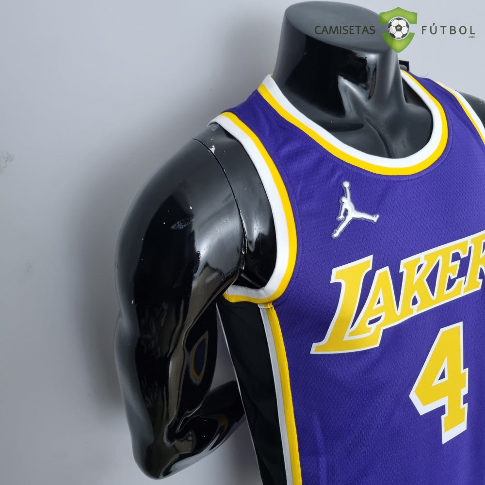 Camiseta Los Angeles Lakers 21-22 - Rajon Rondo 4 Púrpura Amarilla Nba