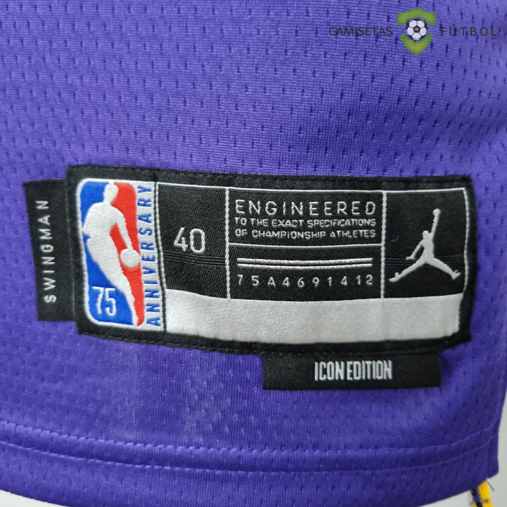 Camiseta Los Angeles Lakers 21-22 - Russell Westbrook 0 Púrpura Amarillo Nba