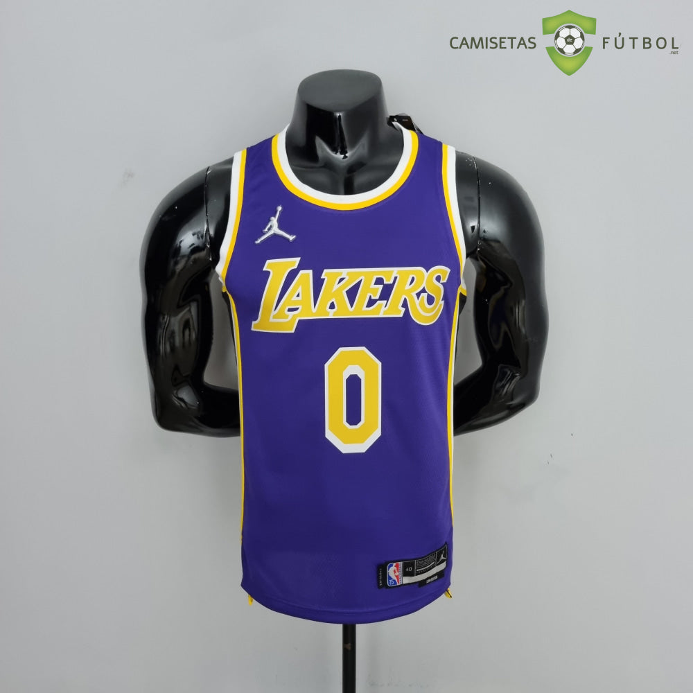 Camiseta Los Angeles Lakers 21-22 - Russell Westbrook 0 Púrpura Amarillo Nba