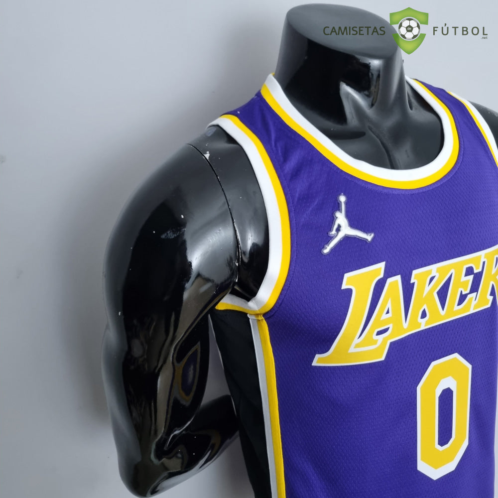 Camiseta Los Angeles Lakers 21-22 - Russell Westbrook 0 Púrpura Amarillo Nba