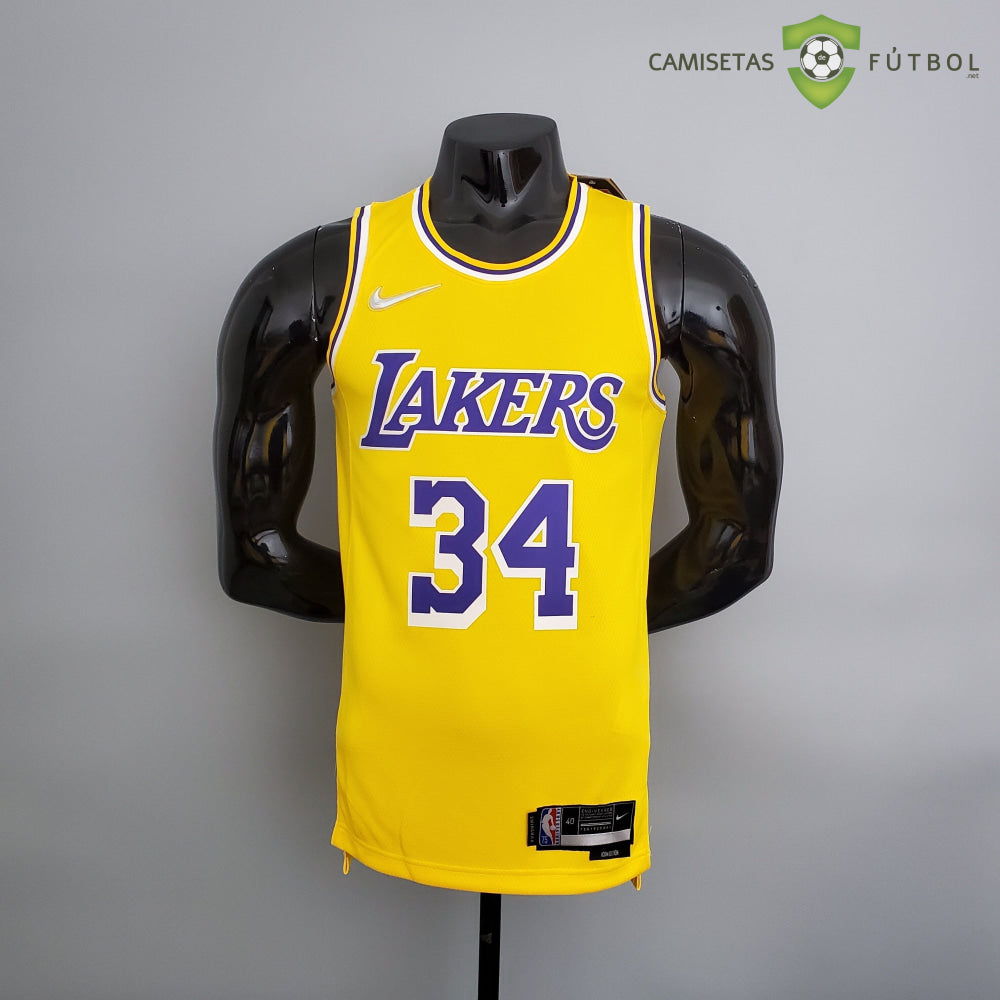 Camiseta Los Angeles Lakers 21-22 - Shaquille Oneal 34 Amarilla Nba