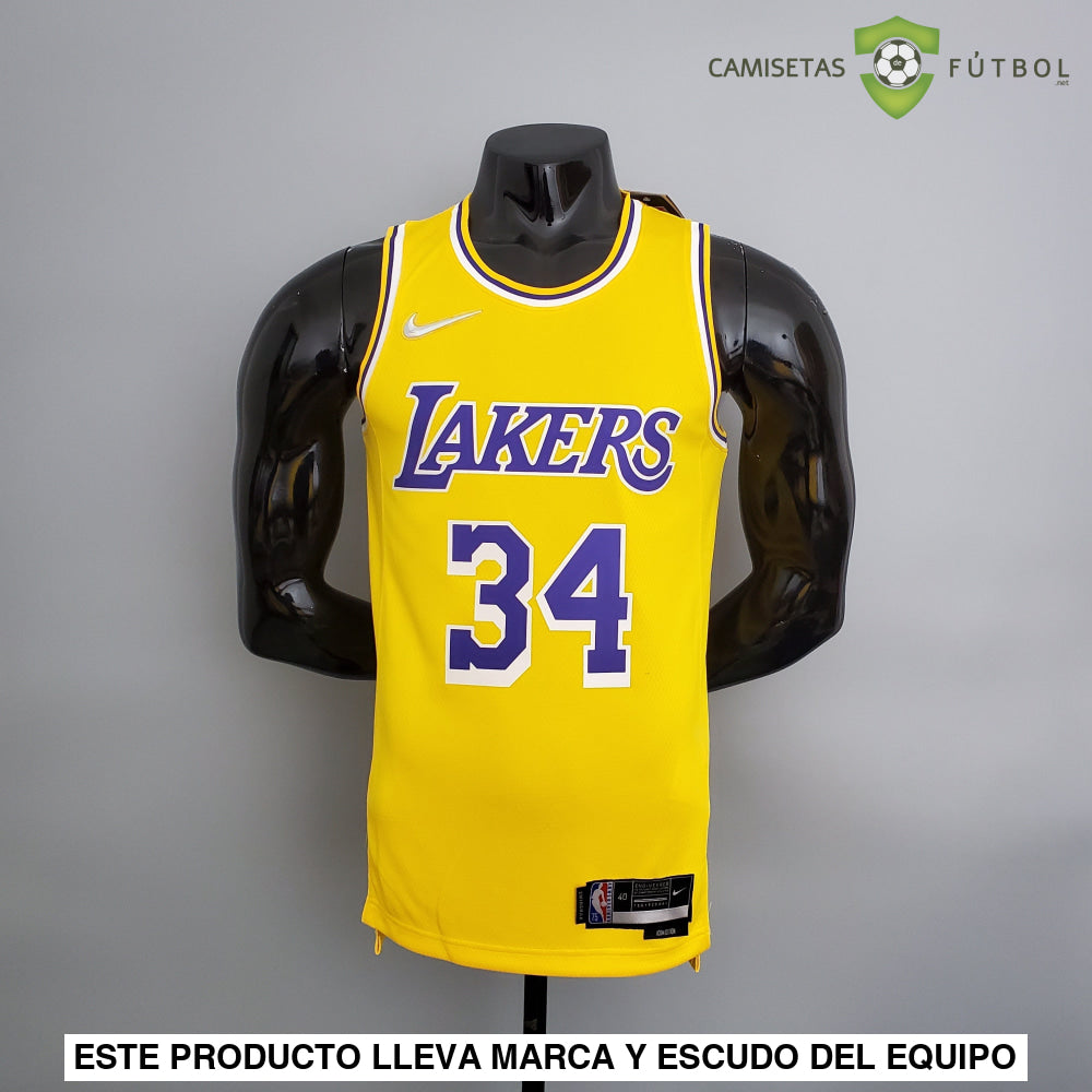 Camiseta Los Angeles Lakers 21-22 - Shaquille Oneal 34 Amarilla Nba
