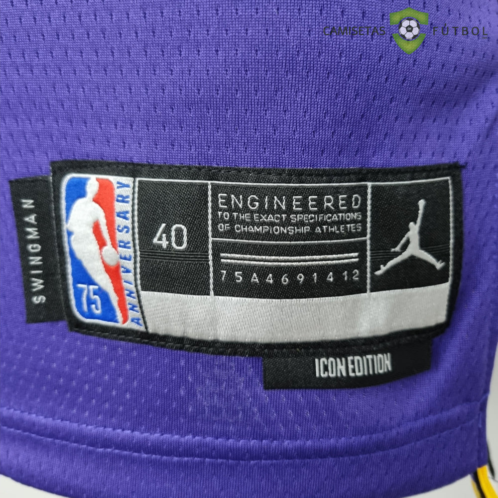 Camiseta Los Angeles Lakers 21-22 - Thomas Bryant 24 Púrpura Amarilla Nba