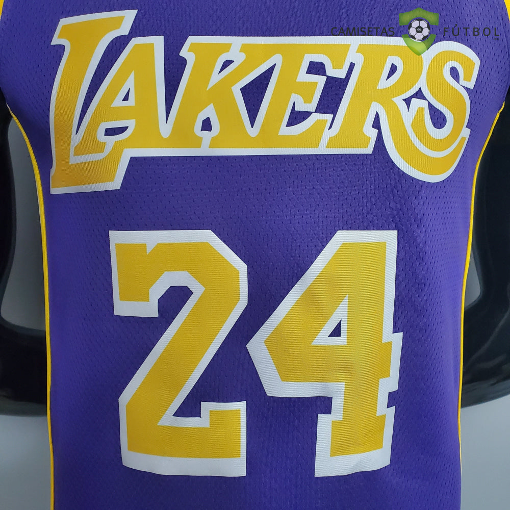 Camiseta Los Angeles Lakers 21-22 - Thomas Bryant 24 Púrpura Amarilla Nba