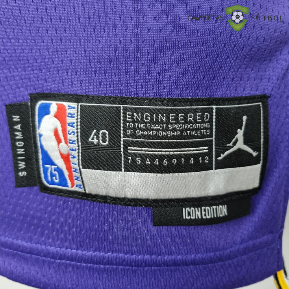 Camiseta Los Angeles Lakers 21-22 - Thomas Bryant 24 Púrpura Amarilla Nba