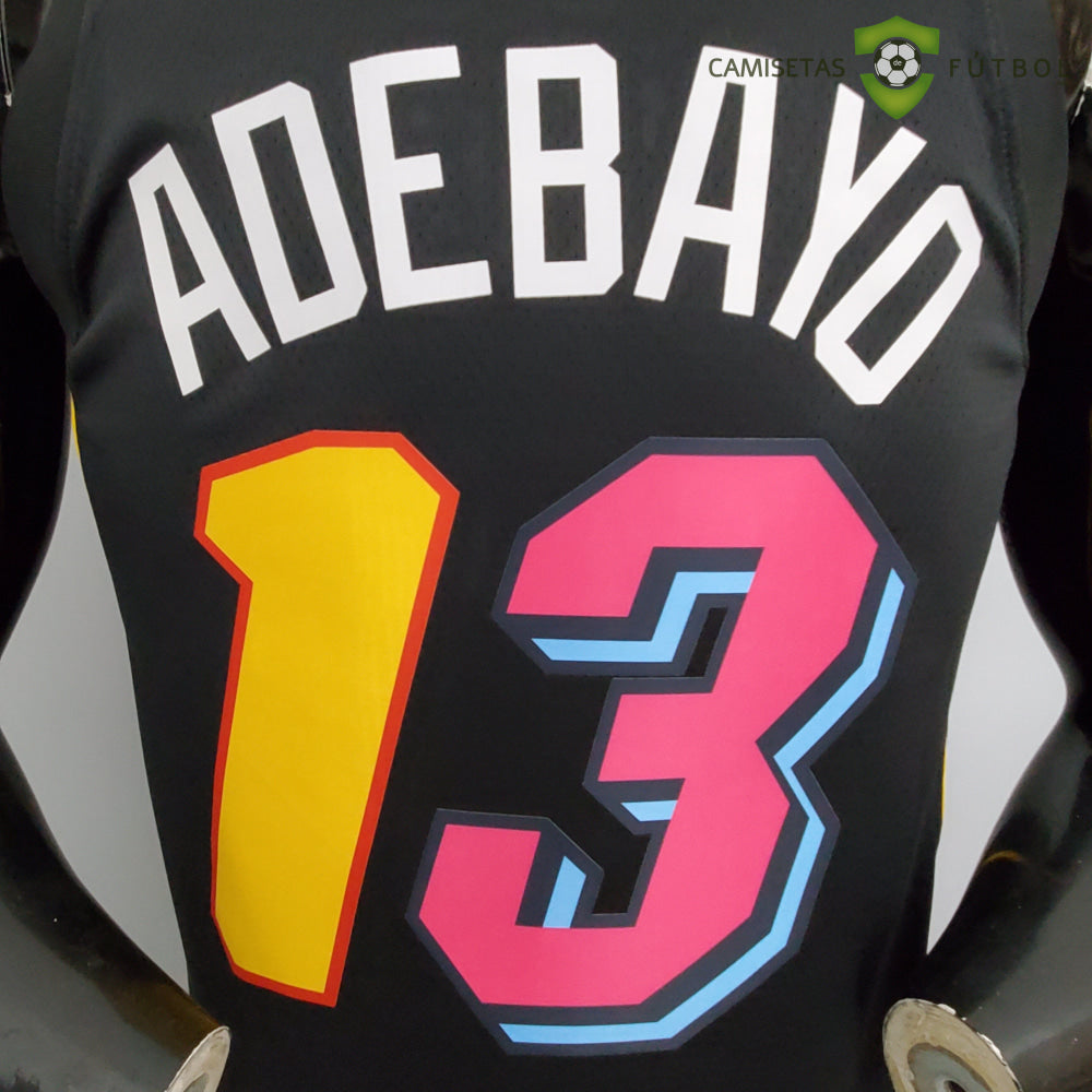 Camiseta Miami Heat 21-22 - Bam Adebayo 13 Negro/Colores Nba