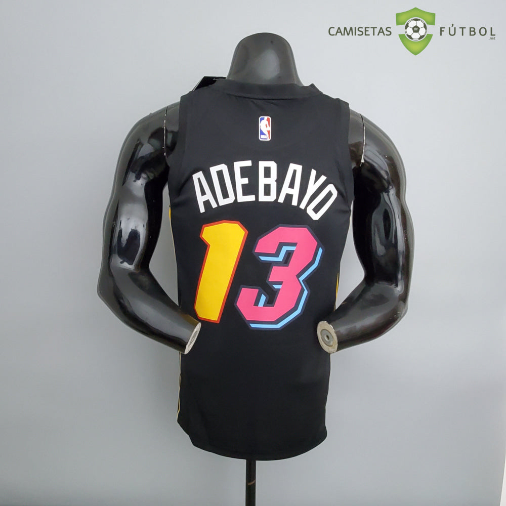 Camiseta Miami Heat 21-22 - Bam Adebayo 13 Negro/Colores Nba