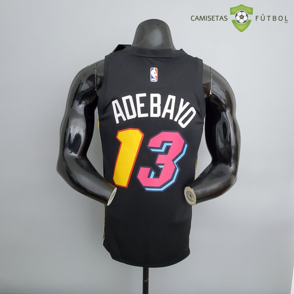 Camiseta Miami Heat 21-22 - Bam Adebayo 13 Negro/Colores Nba