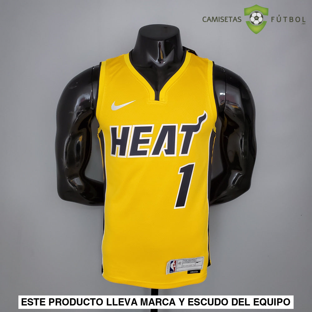 Camiseta Miami Heat 21-22 - Chris Bosh 1 Earned Edition Nba