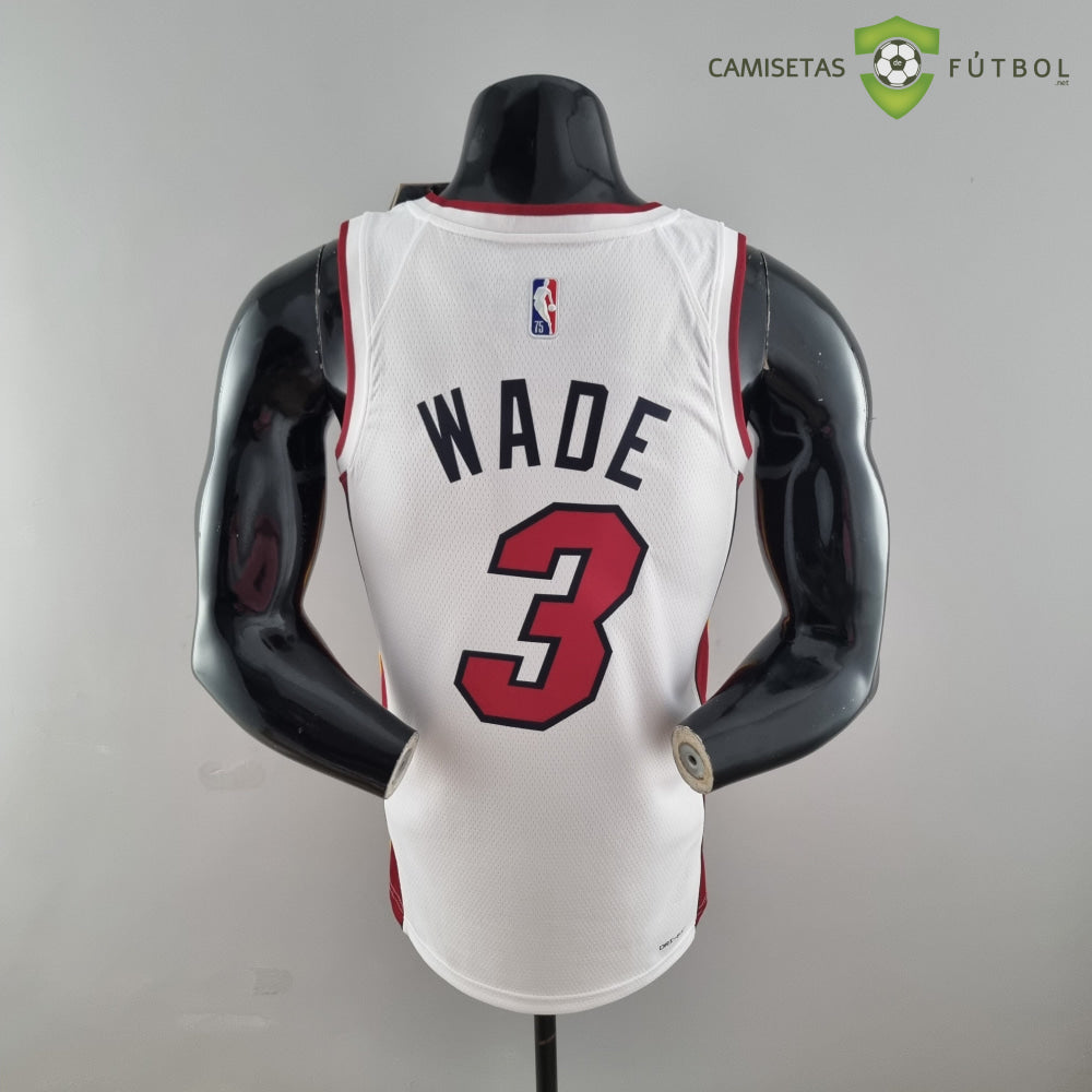 Camiseta Miami Heat 21-22 - Dwyane Wade 3 Blanco Nba