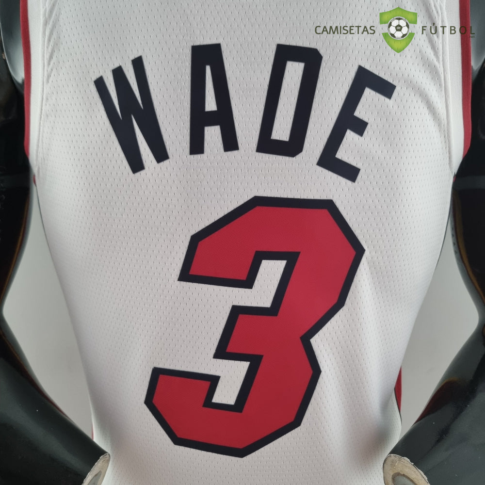 Camiseta Miami Heat 21-22 - Dwyane Wade 3 Blanco Nba