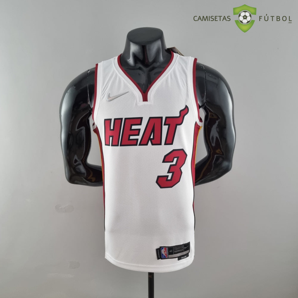 Camiseta Miami Heat 21-22 - Dwyane Wade 3 Blanco Nba