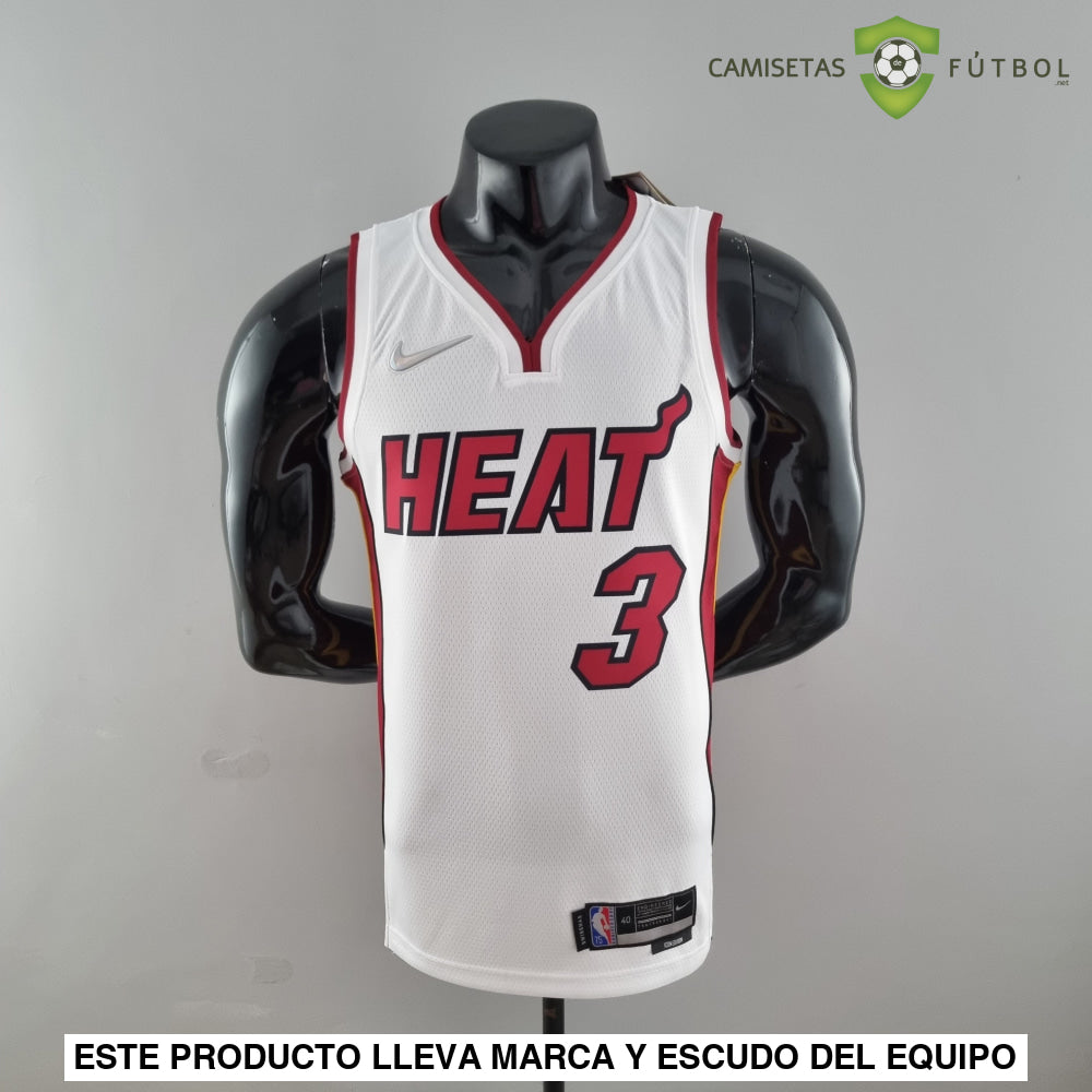 Camiseta Miami Heat 21-22 - Dwyane Wade 3 Blanco Nba