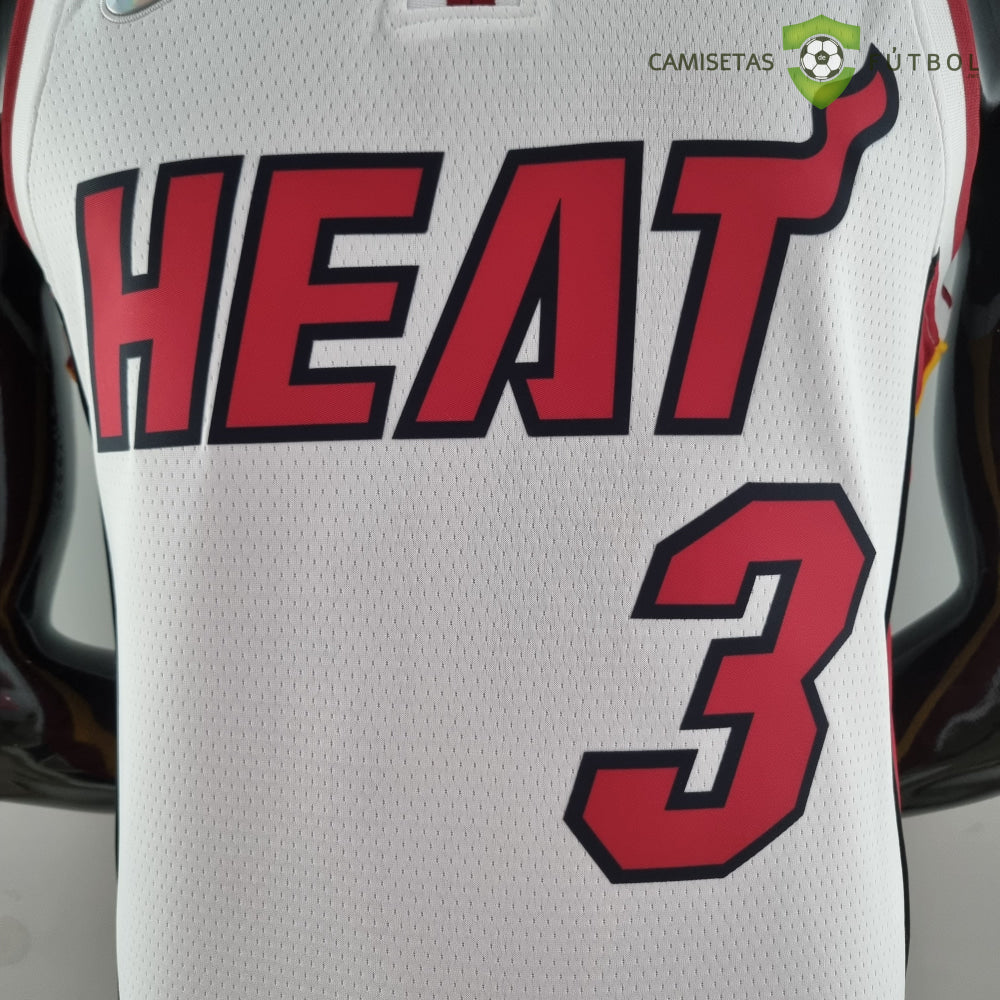 Camiseta Miami Heat 21-22 - Dwyane Wade 3 Blanco Nba