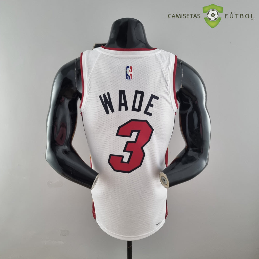 Camiseta Miami Heat 21-22 - Dwyane Wade 3 Blanco Nba