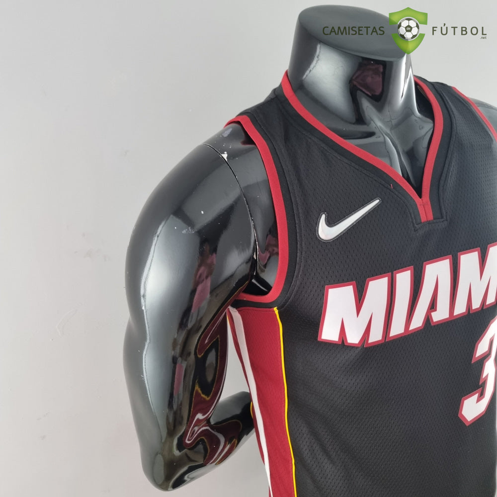 Camiseta Miami Heat 21-22 - Dwyane Wade 3 Negro Nba