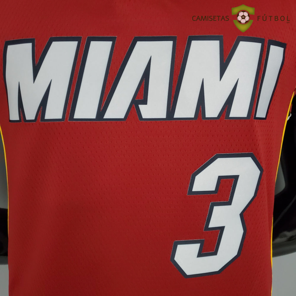 Camiseta Miami Heat 21-22 - Dwyane Wade 3 Rojo Nba