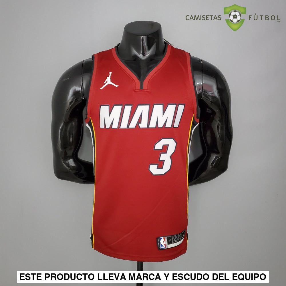Camiseta Miami Heat 21-22 - Dwyane Wade 3 Rojo Nba