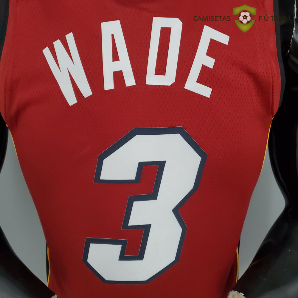 Camiseta Miami Heat 21-22 - Dwyane Wade 3 Rojo Nba