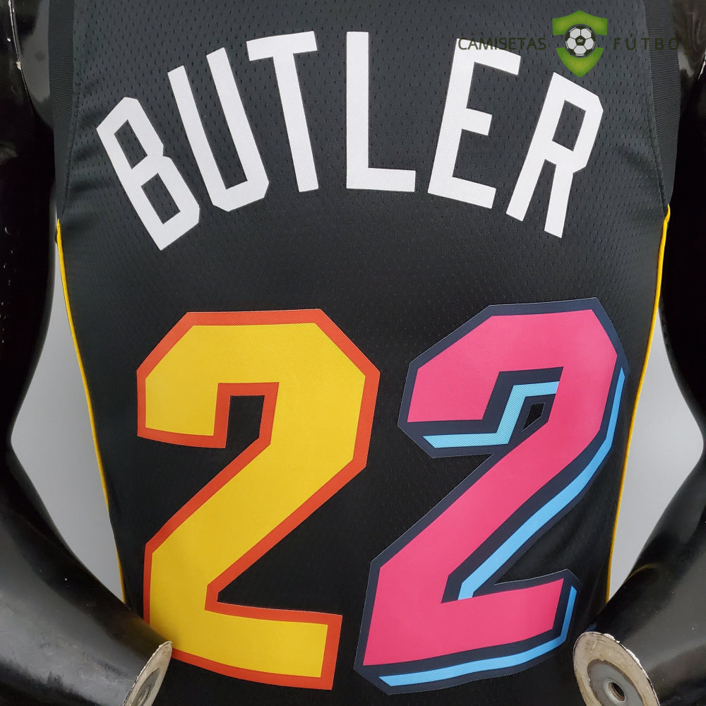 Camiseta Miami Heat 21-22 - Jimmy Butler 22 Negro/Colores Nba