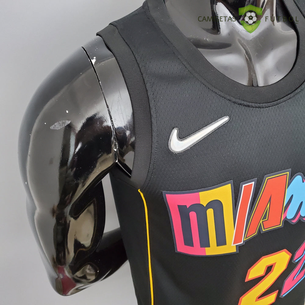 Camiseta Miami Heat 21-22 - Jimmy Butler 22 Negro/Colores Nba