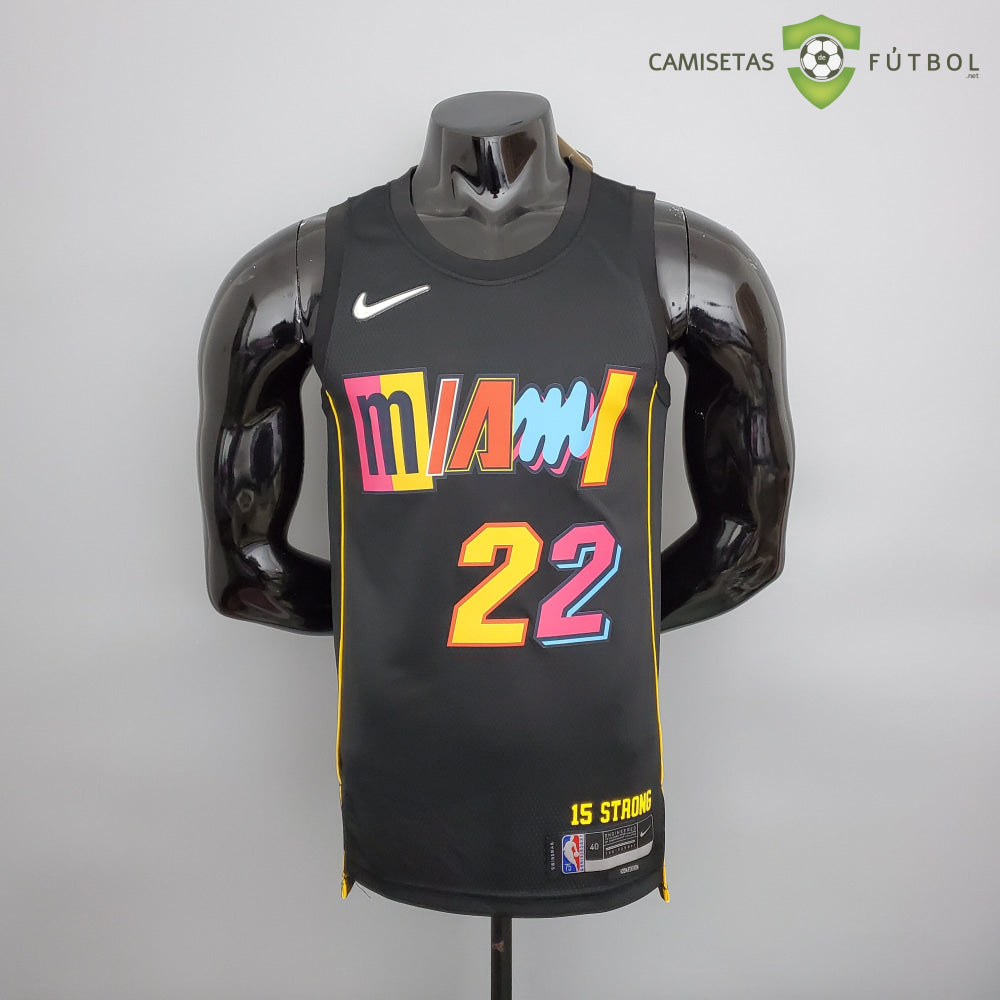 Camiseta Miami Heat 21-22 - Jimmy Butler 22 Negro/Colores Nba