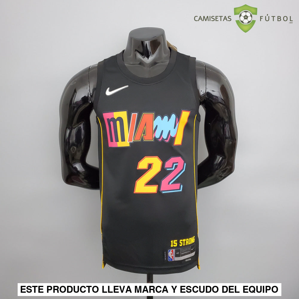 Camiseta Miami Heat 21-22 - Jimmy Butler 22 Negro/Colores Nba