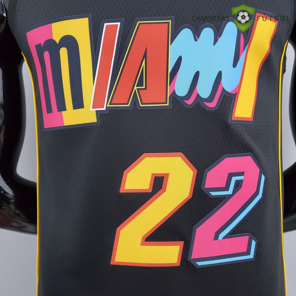 Camiseta Miami Heat 21-22 - Jimmy Butler 22 Negro/Colores Nba