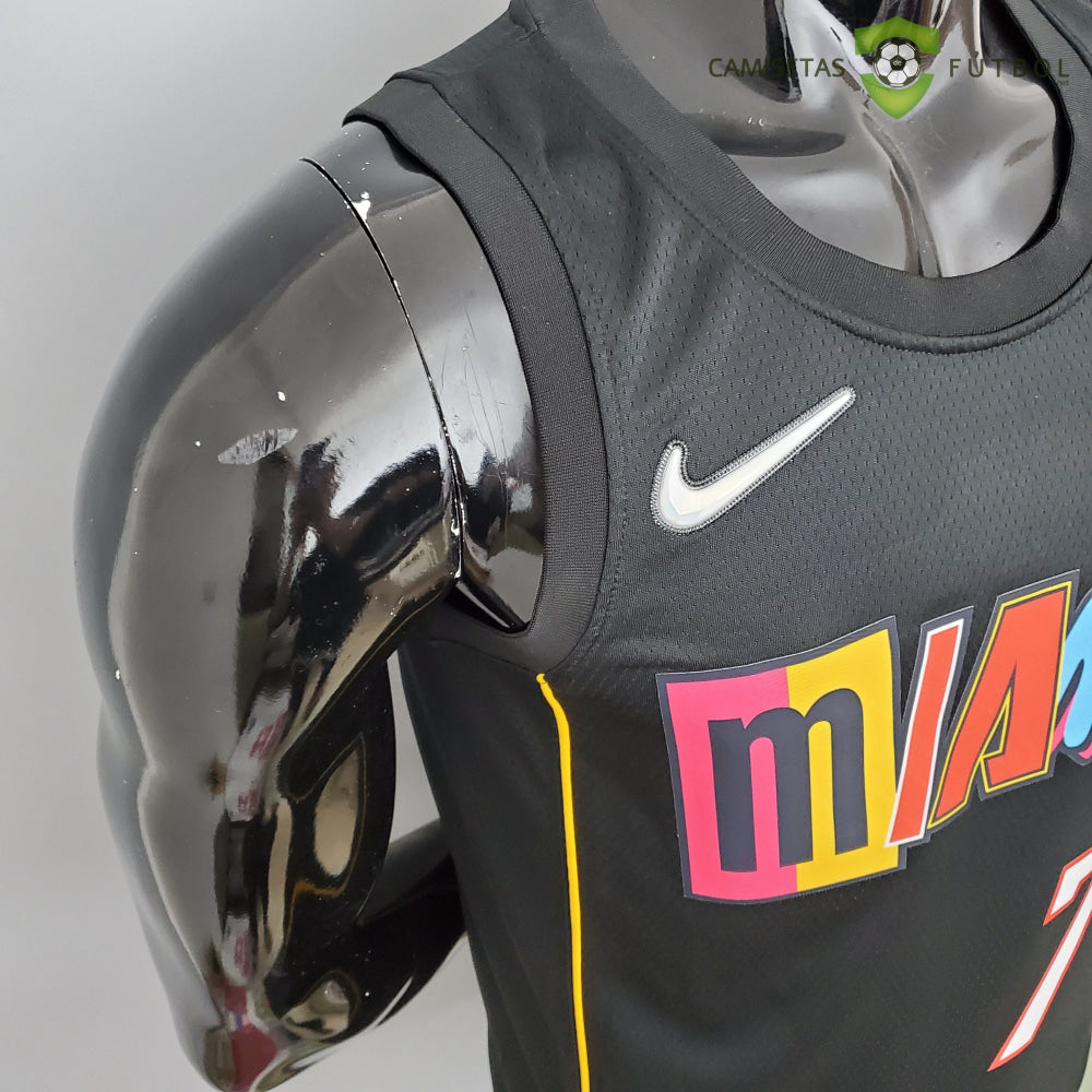 Camiseta Miami Heat 21-22 - Kyle Lowry 7 Negro/Colores Nba
