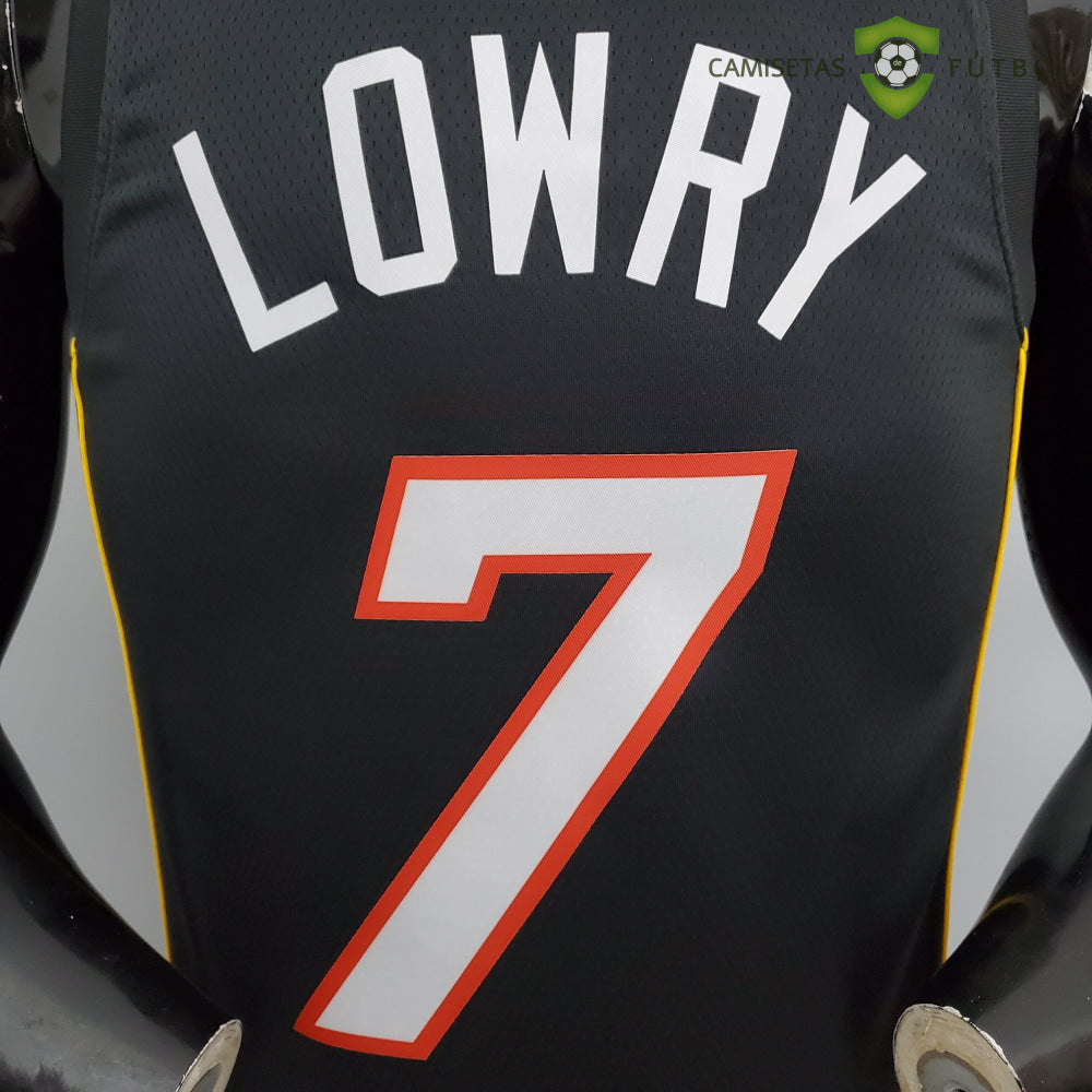 Camiseta Miami Heat 21-22 - Kyle Lowry 7 Negro/Colores Nba