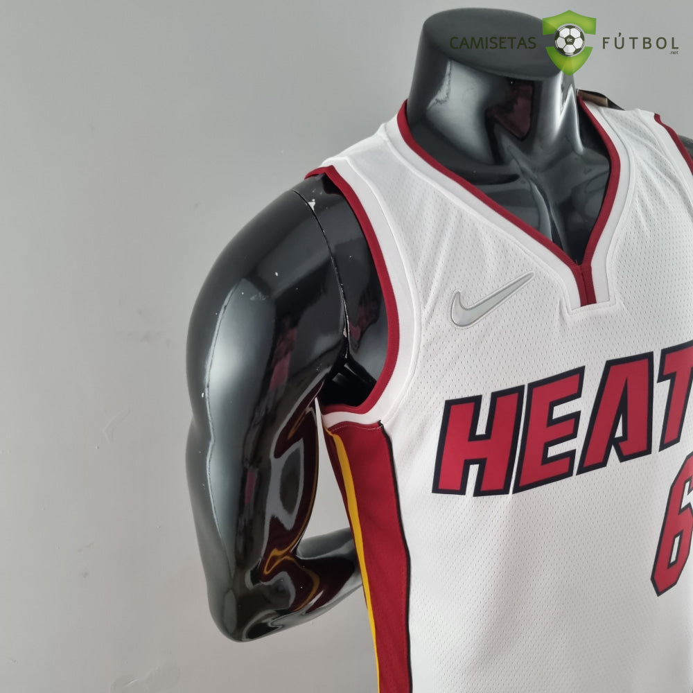 Camiseta Miami Heat 21-22 - Lebron James 6 Blanco Nba