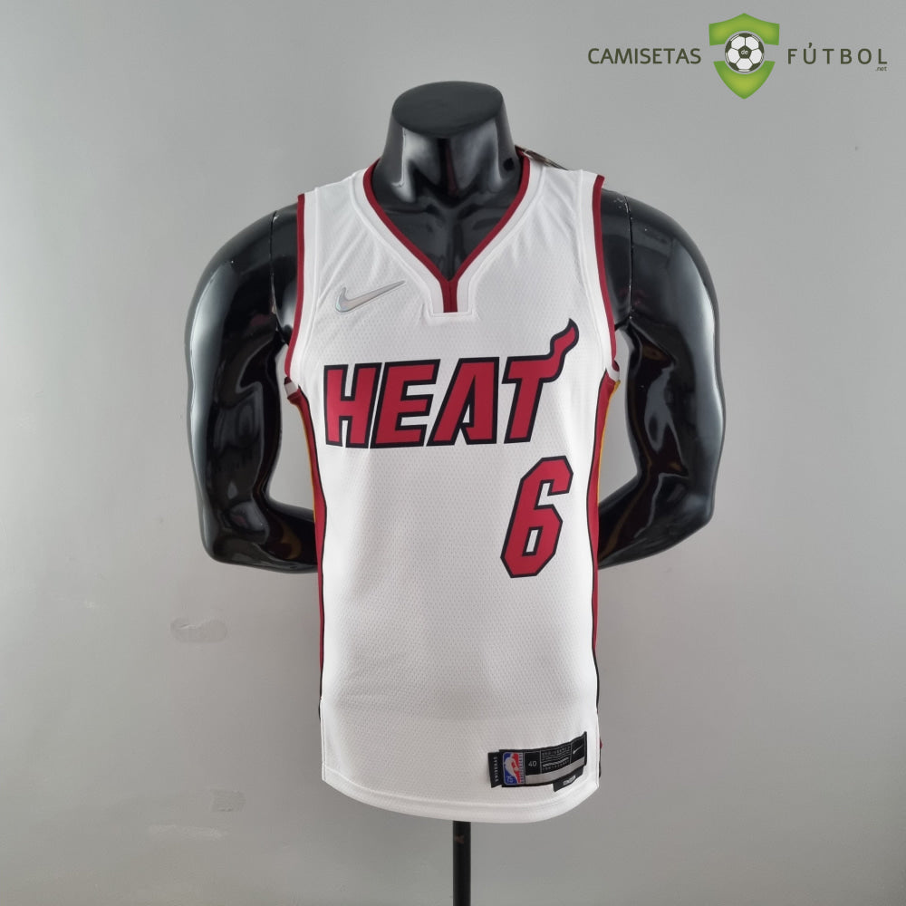 Camiseta Miami Heat 21-22 - Lebron James 6 Blanco Nba