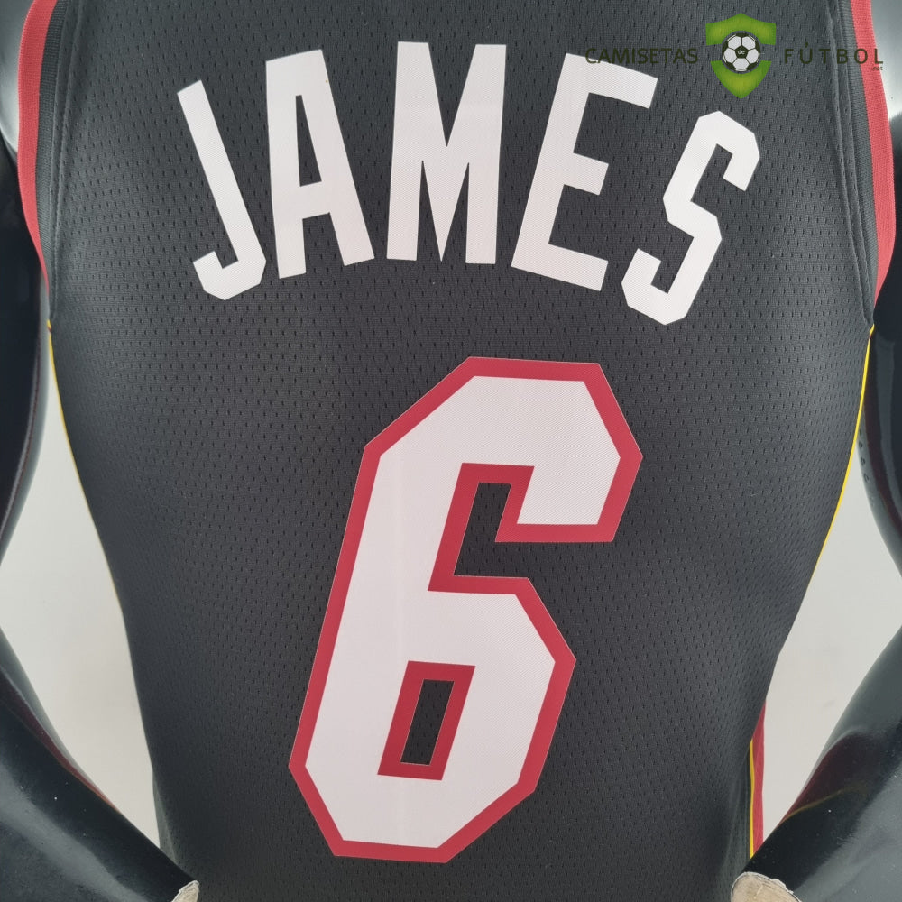 Camiseta Miami Heat 21-22 - Lebron James 6 Negro Nba