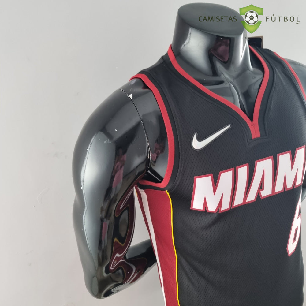 Camiseta Miami Heat 21-22 - Lebron James 6 Negro Nba