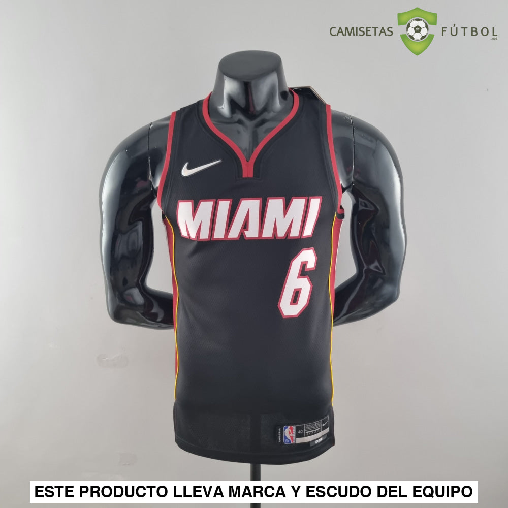 Camiseta Miami Heat 21-22 - Lebron James 6 Negro Nba