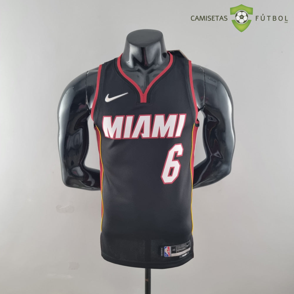 Camiseta Miami Heat 21-22 - Lebron James 6 Negro Nba