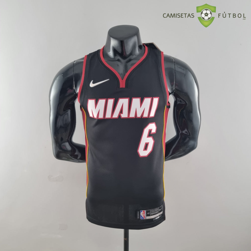 Camiseta Miami Heat 21-22 - Lebron James 6 Negro Nba