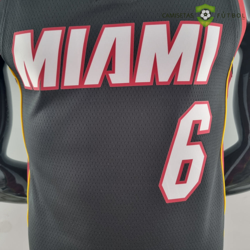 Camiseta Miami Heat 21-22 - Lebron James 6 Negro Nba